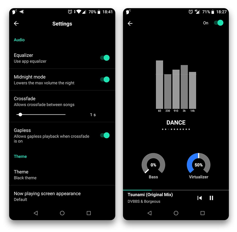 Setelan Next Music Player Android