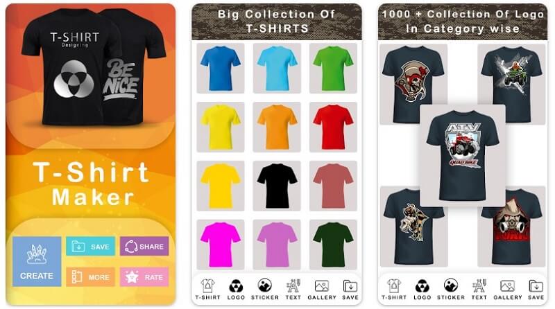 T Shirt Design - T Shirts Art - Aplikasi Desain Baju