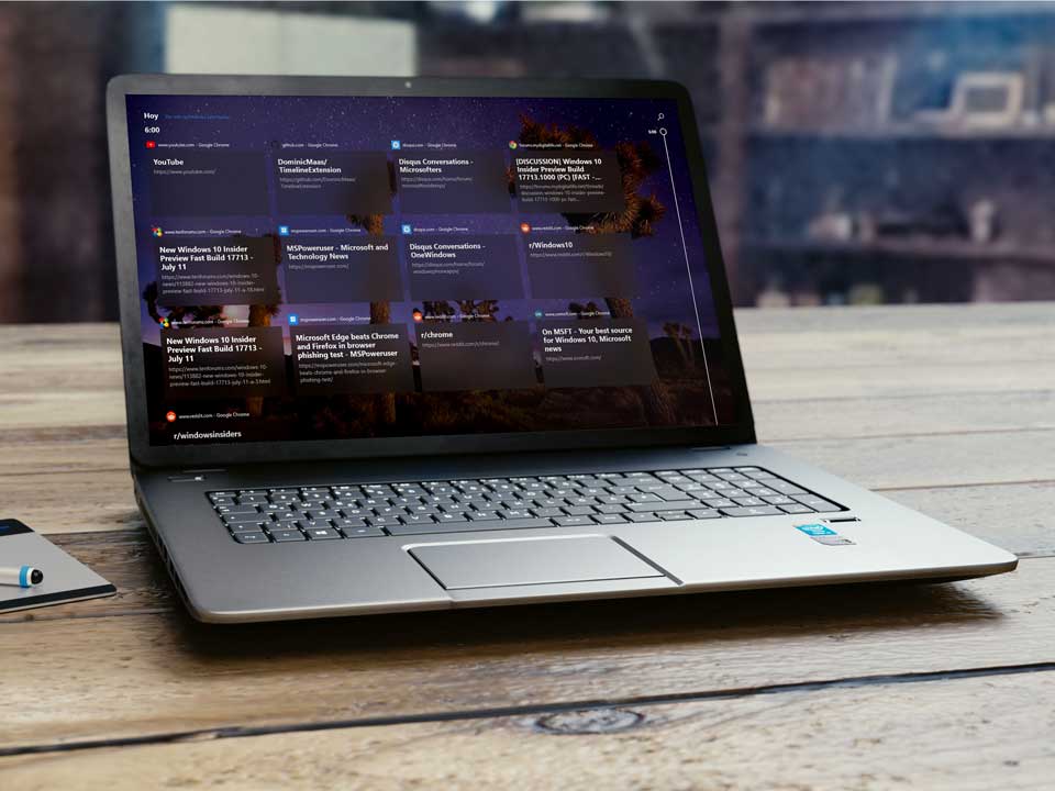 windows timeline
