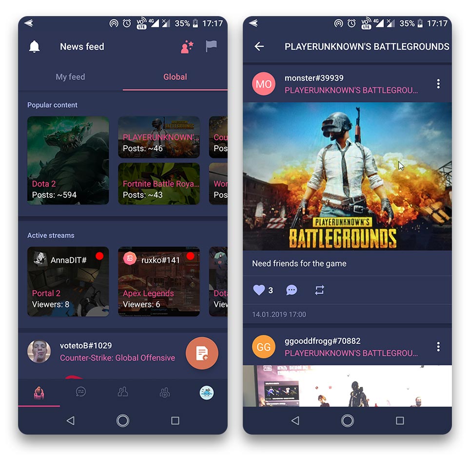 game feed plink