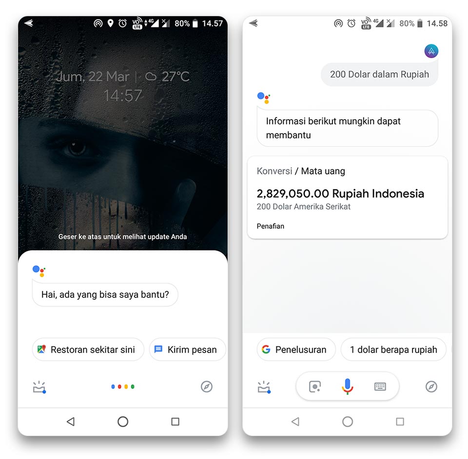 google assistant search bar widget