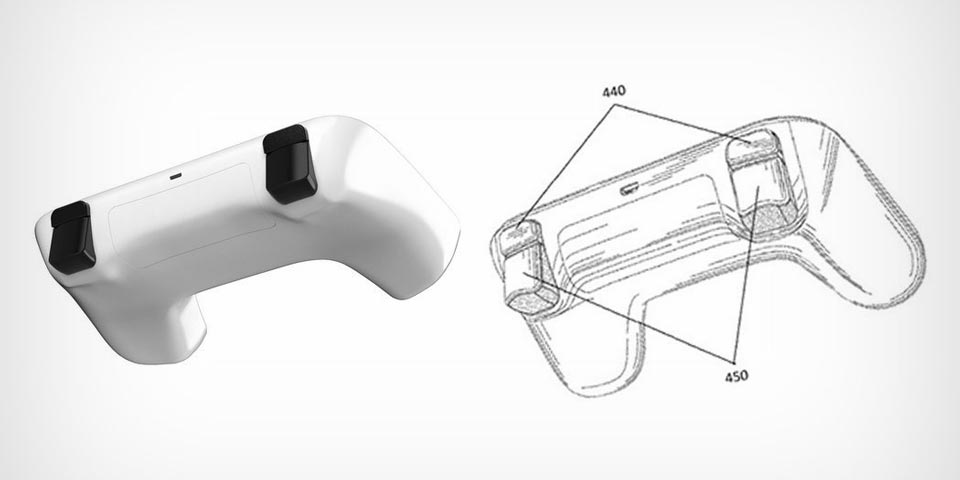 google game controller render patent back