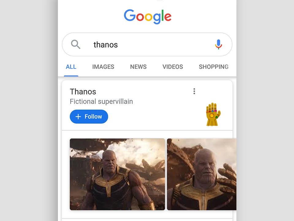 cari thanos di google