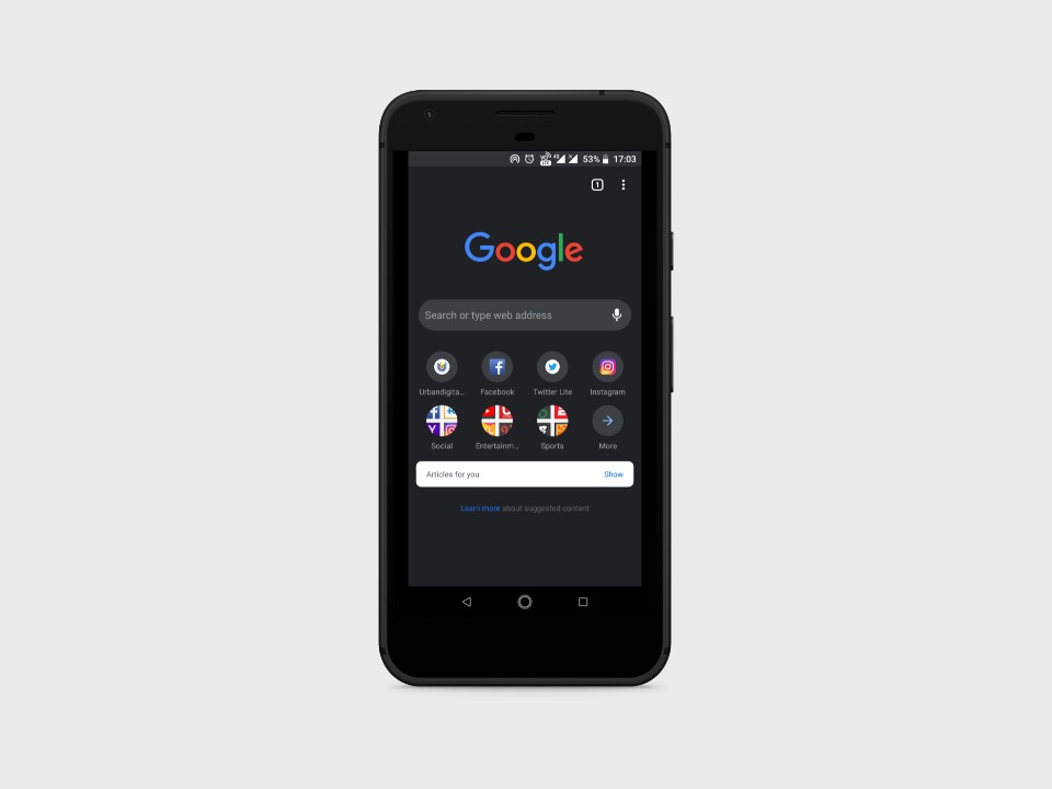 mode gelap google chrome