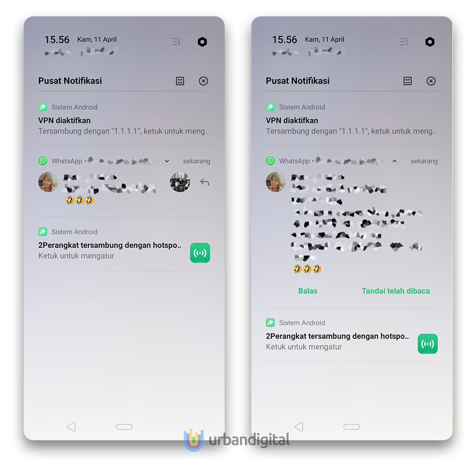 pusat notifikasi realme 3