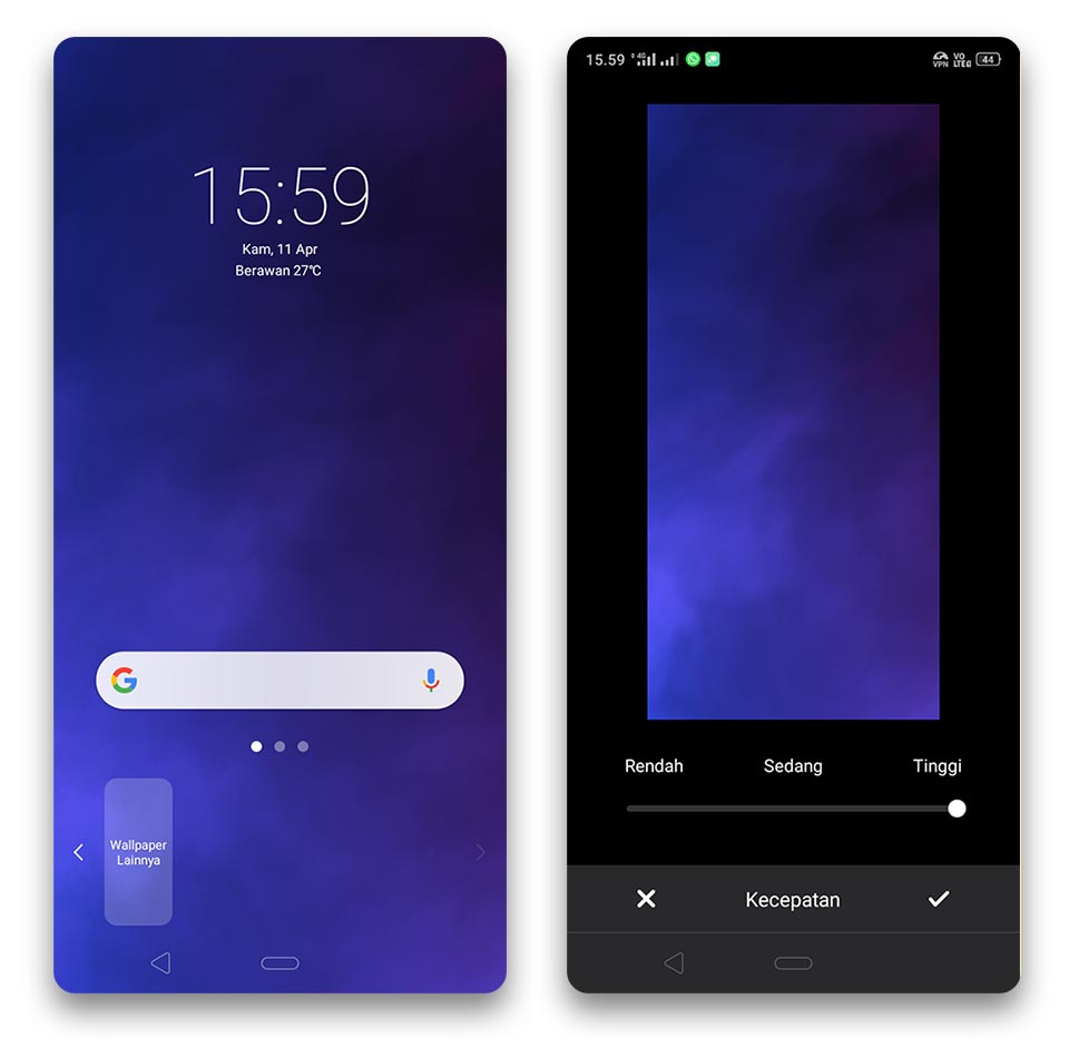setelan wallpaper realme 3