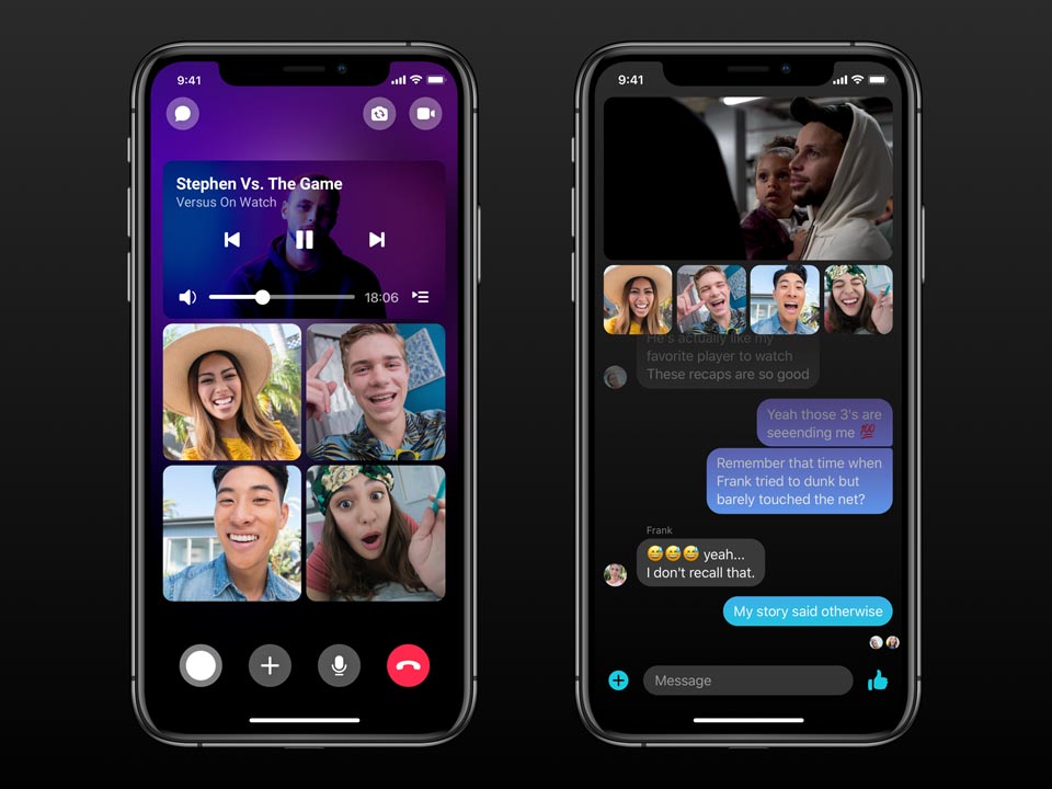 menonton video bersama di messenger