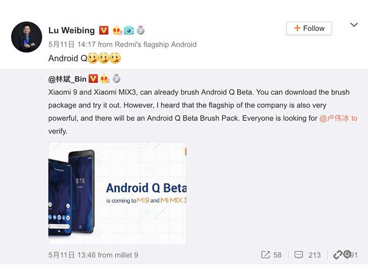 Lu Weibing Menggoda dengan Nama Ponsel Flagship Redmi