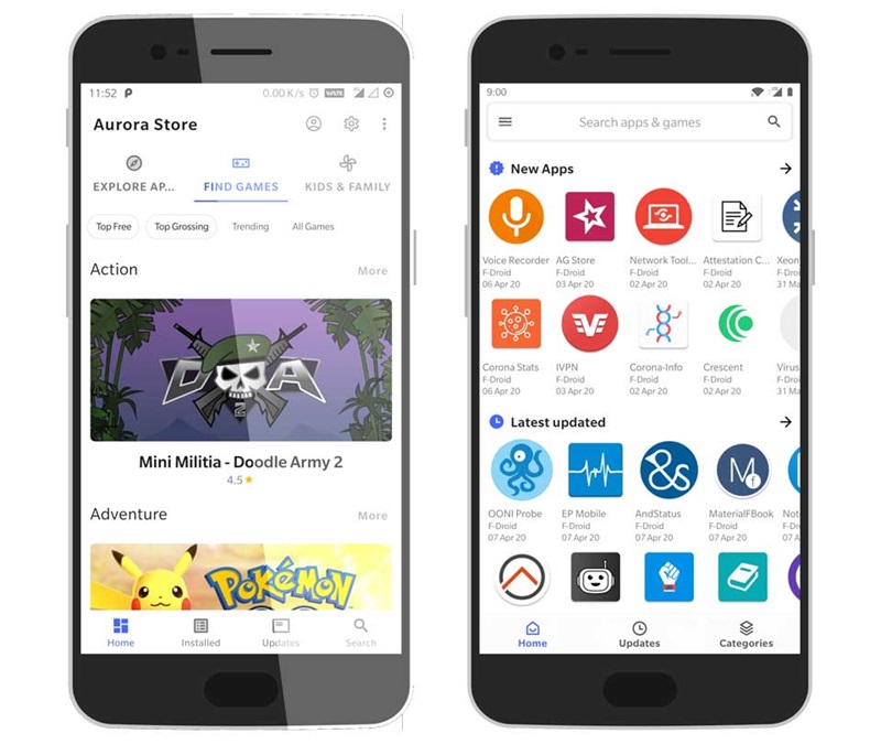Aurora Store - download aplikasi Android selain Google Play Store