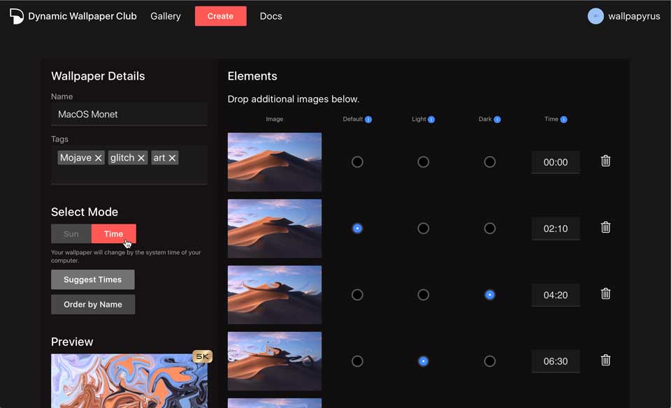 membuat dynamic wallpaper sendiri