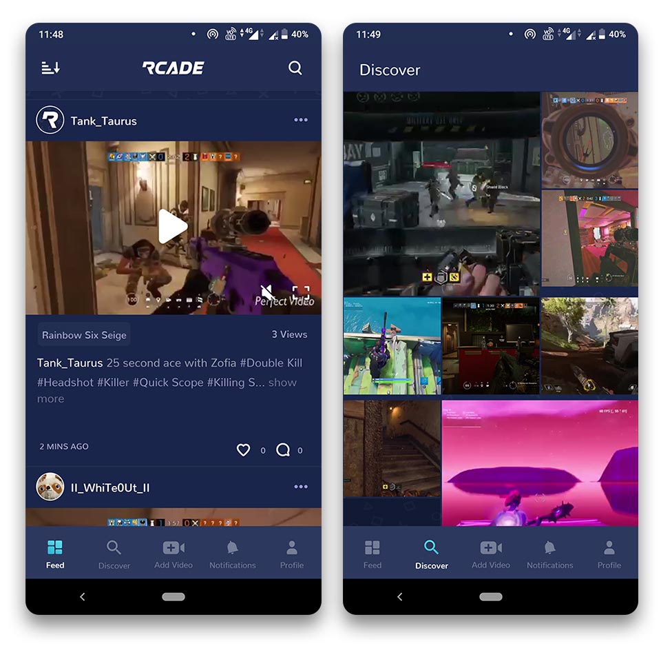 Rcade: Aplikasi Media Sosial Berbasis Video untuk Gamers