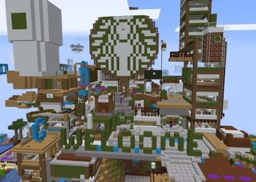 Begini Jadinya Saat 200 Orang Membuat Starbucks Islands di Minecraft