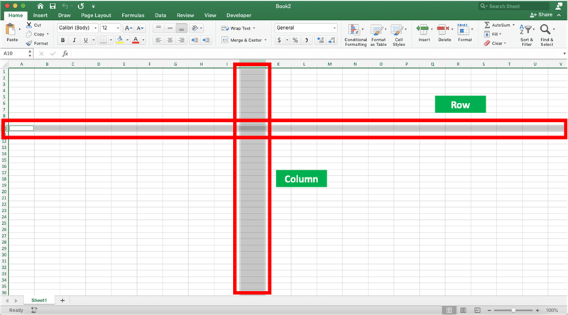 Memilih Row dan Column