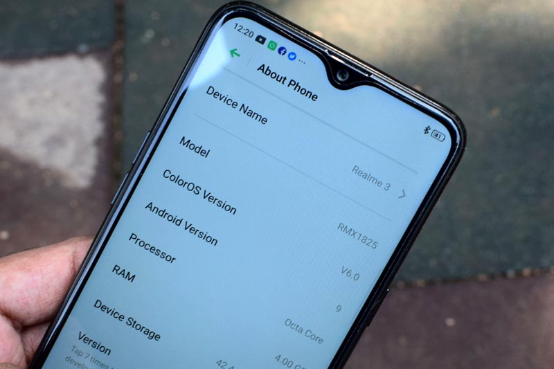 realme 3 dengan skin android color os