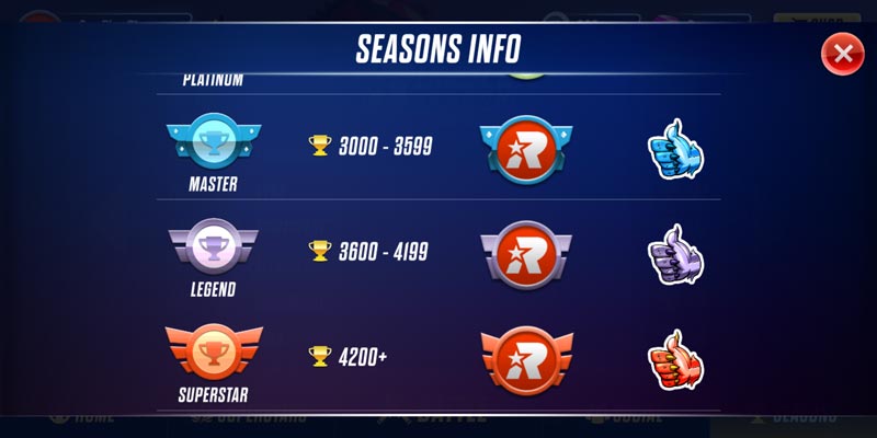 Rumble League game season info