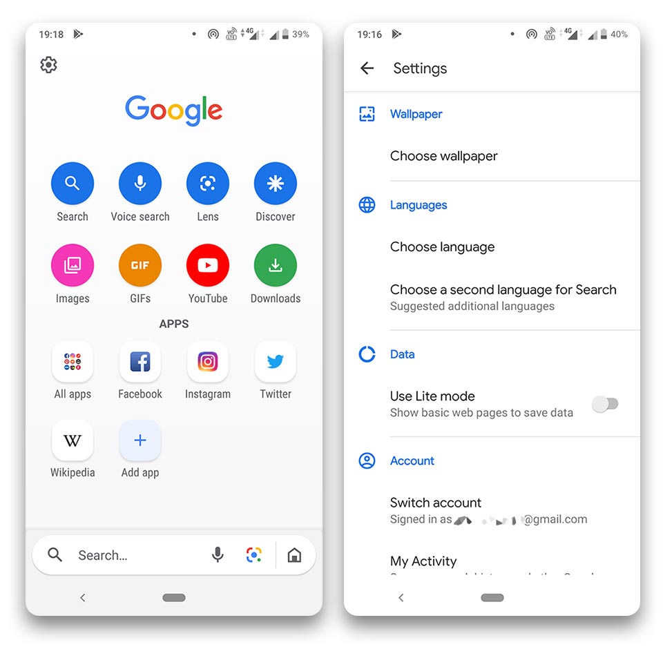 tampilan aplikasi google go