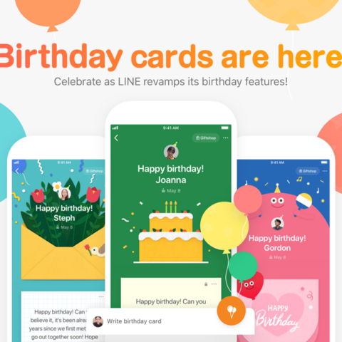 Fitur Birthday Card LINE
