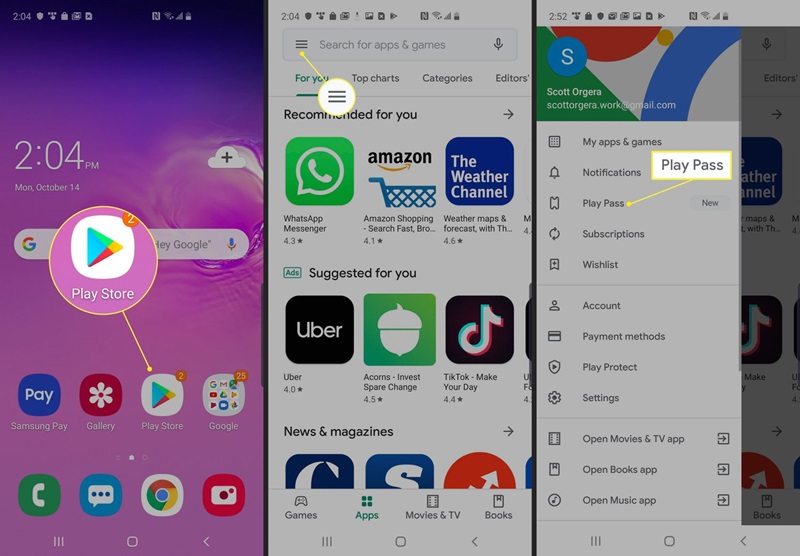 Membeli Langganan Google Play Pass