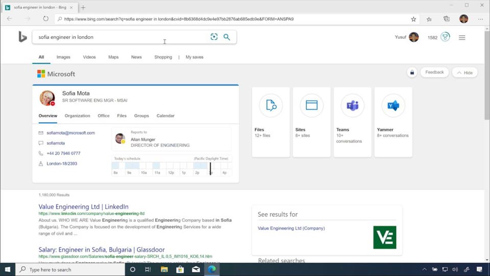 sistem pencarian microsoft edge