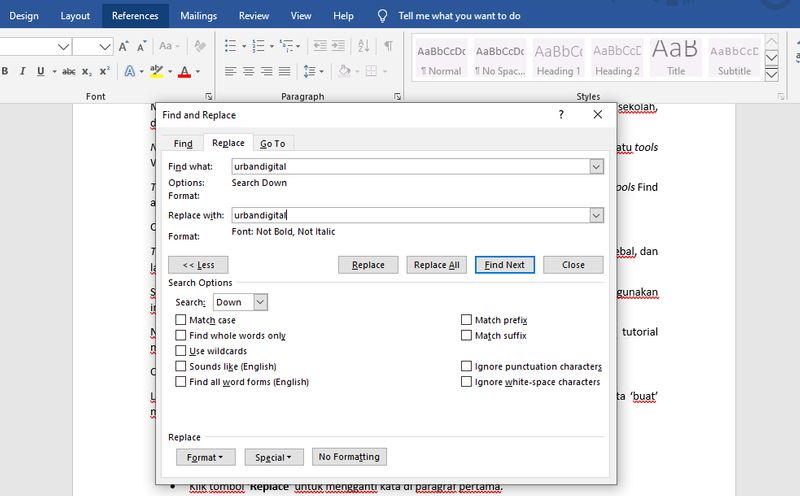 Cara Menggunakan 'Find and Replace' di Microsoft Word