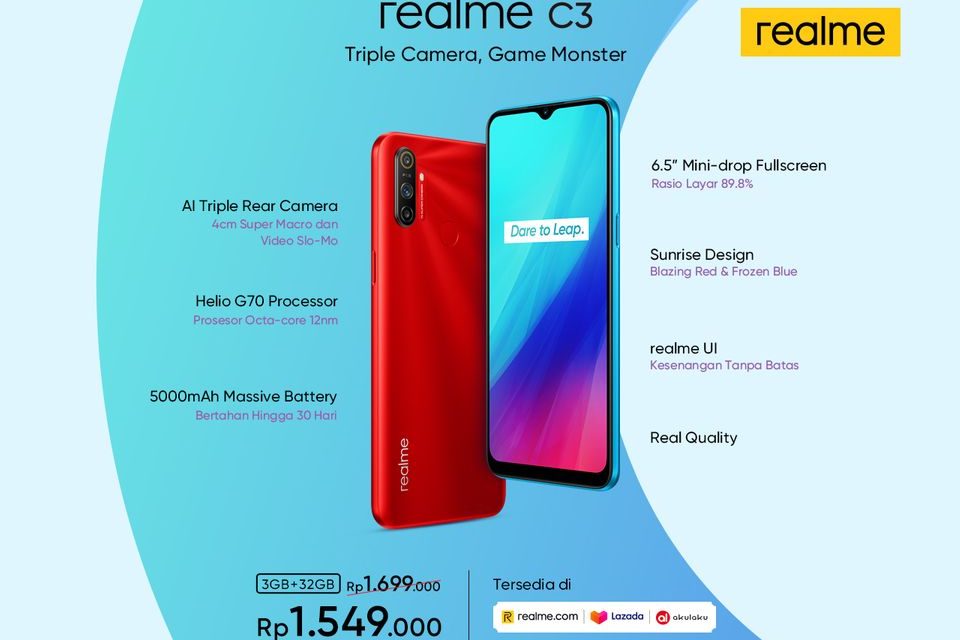 Resmi Rilis di Indonesia, Apa Yang Menarik dari realme C3?
