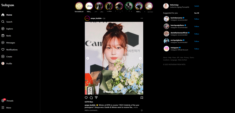 Masuk ke Web Situs Instagram