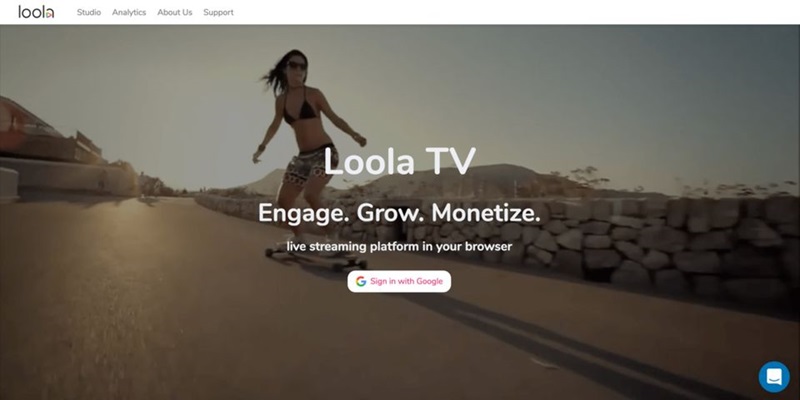 Pakai Loola.tv - menonton live instagram di laptop