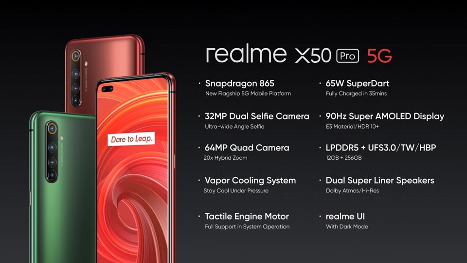 spesifikasi realme X50 Pro 5G