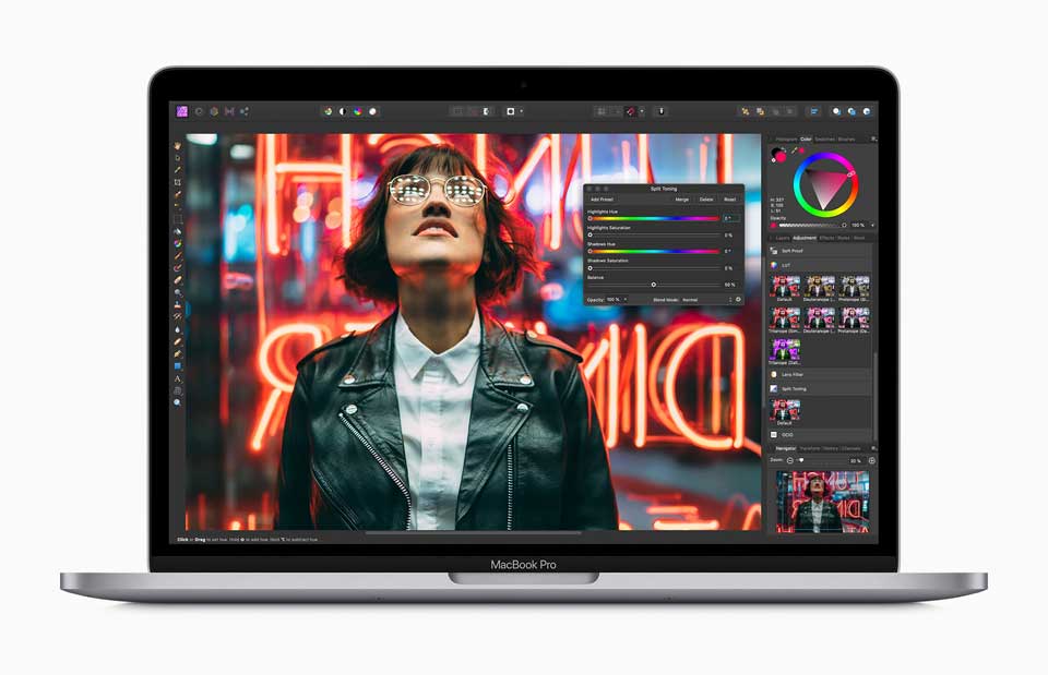 Apple macbook pro 13 2020 affinity photo