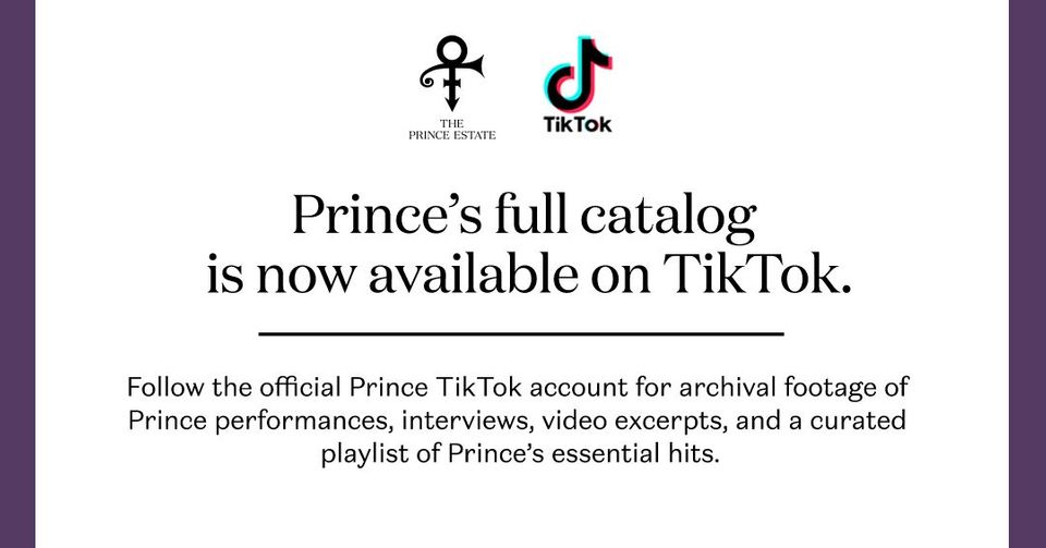 TikTok Tambahkan Katalog Penyanyi Prince ke Platform-nya