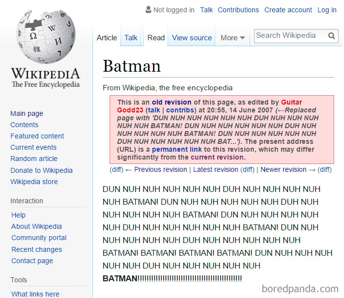 BIKIN NGAKAK! Inilah Deretan Perubahan Artikel Wikipedia Paling Lucu
