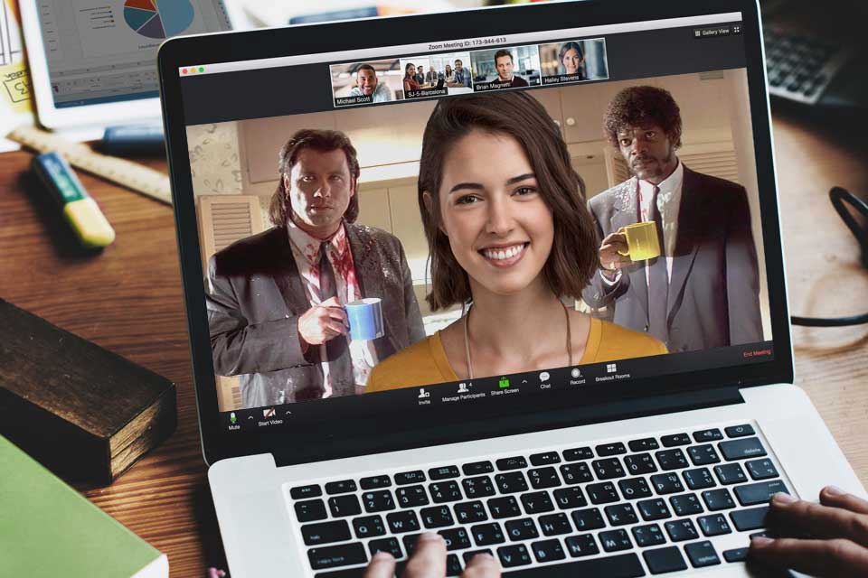 custom backgrpund video conference