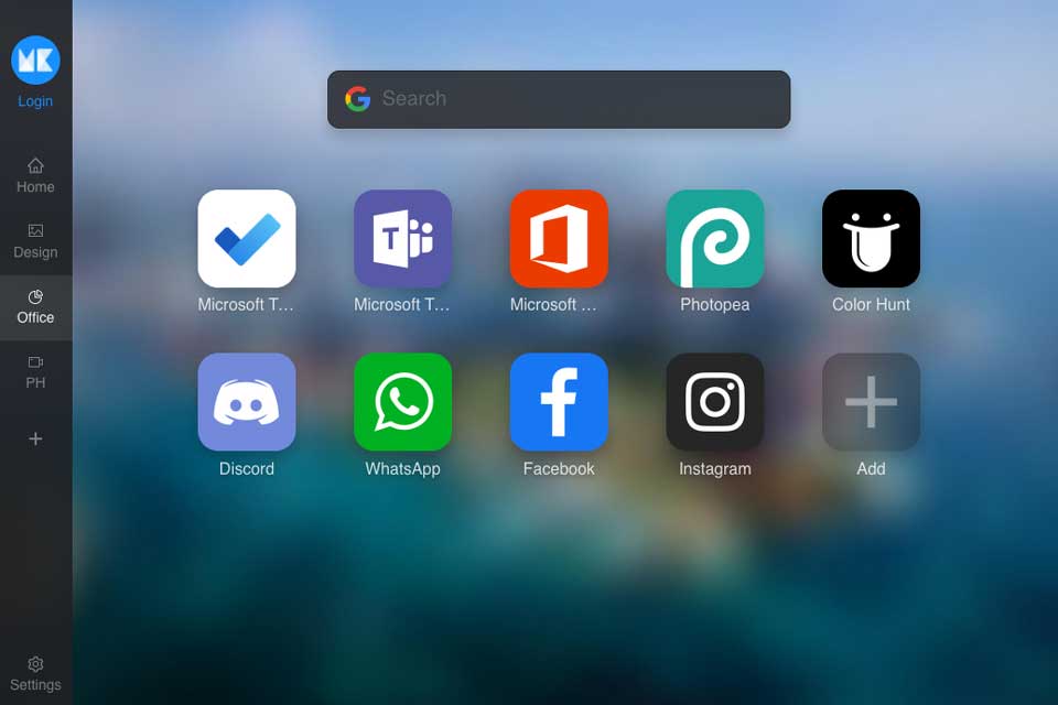 tampilan tab browser monknow