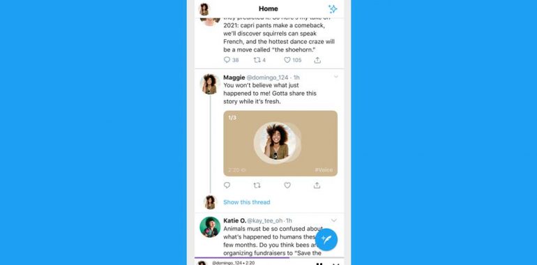 Twitter Hadirkan Fitur Kicauan Dengan Suara di Aplikasi iOS
