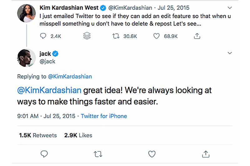 Apa Kamu Ingin Ada Fitur Edit Di Twitter Sama Kayak Kim Kardashian? Pakai Masker!