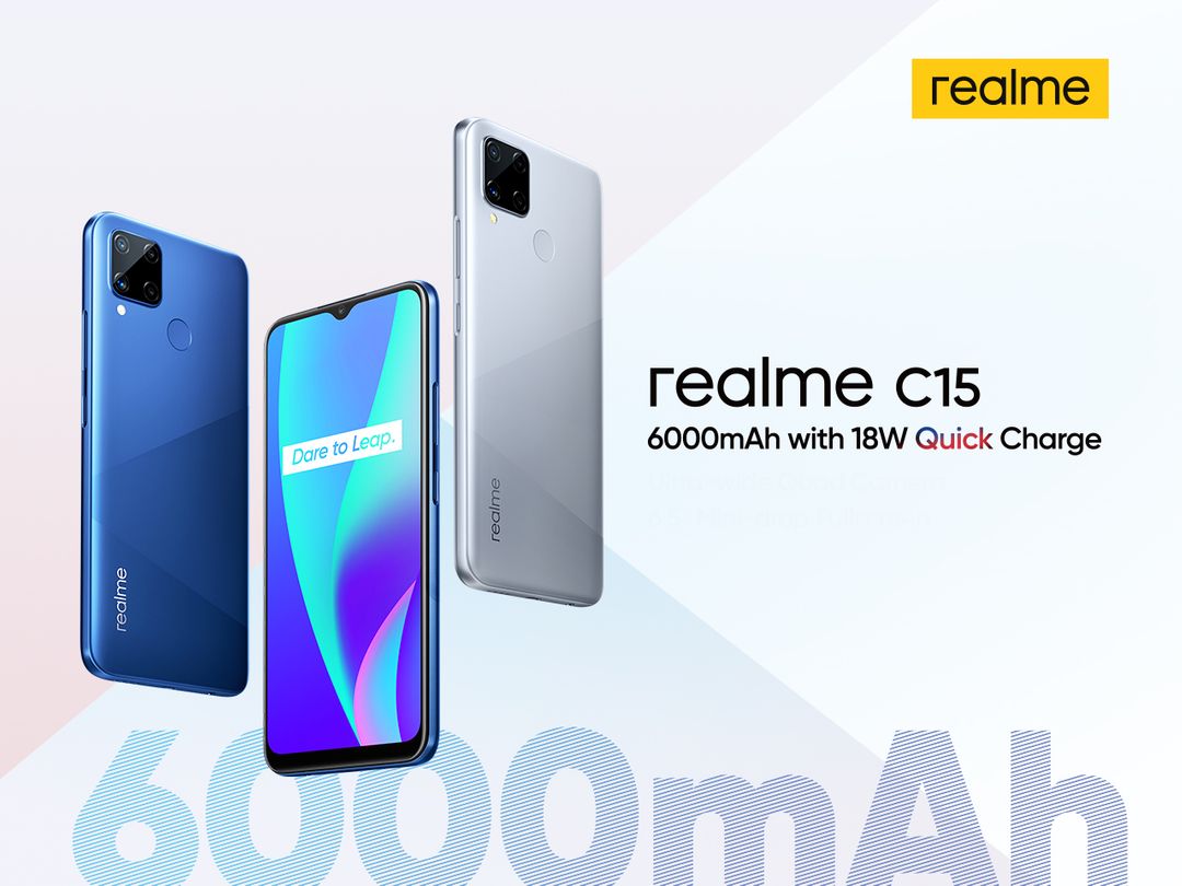 Realme C15 Baterai 6.000mAh Siap Meluncur di Indonesia 28 Juli 2020