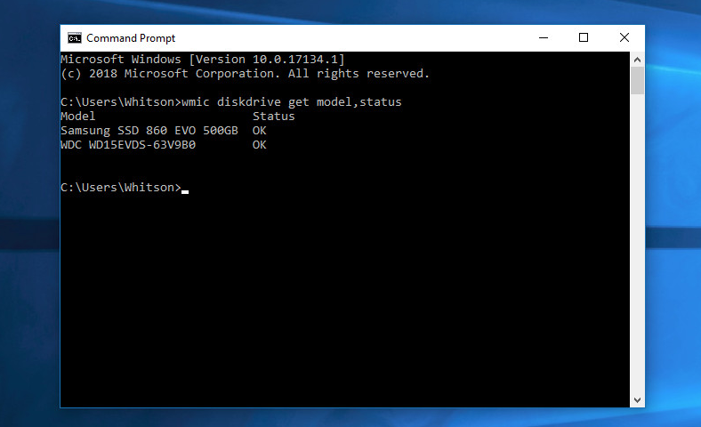hdd command prompt