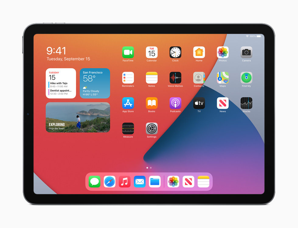 Tampilan iPadOS 14 di iPad Air Terbaru