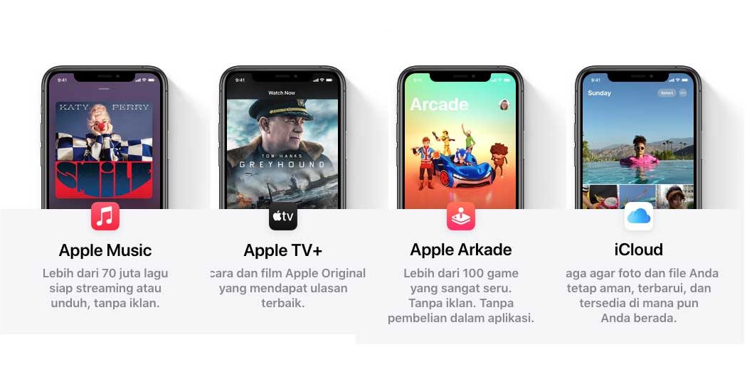 screenshot layanan di apple one
