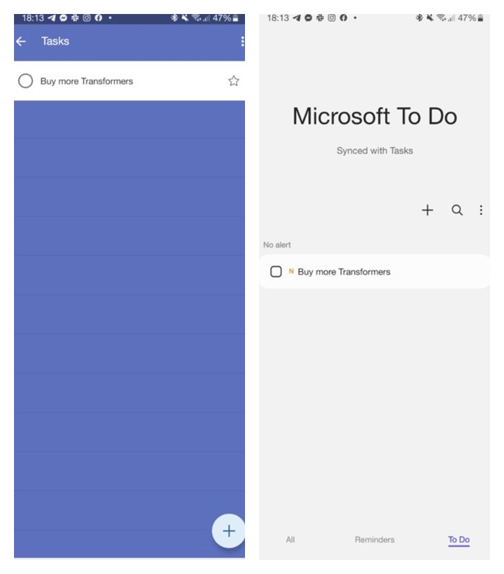 Samsung Reminder X Microsoft To Do