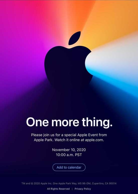 apple one more thing event november 2020