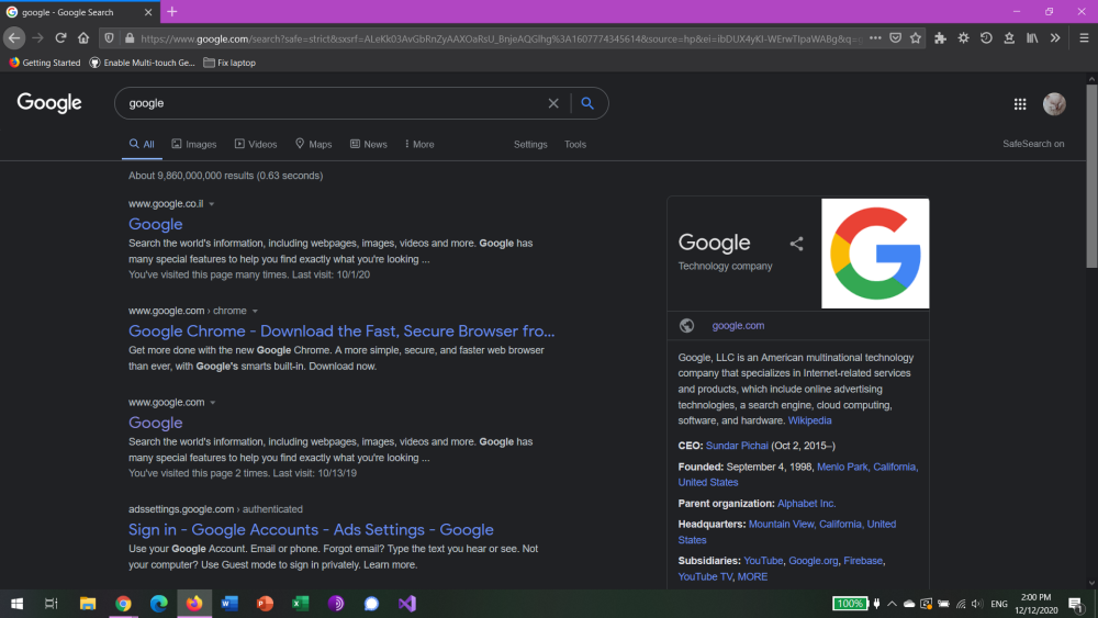 mode gelap google search desktop