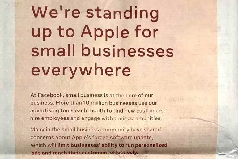 potongan iklan facebook protes apple