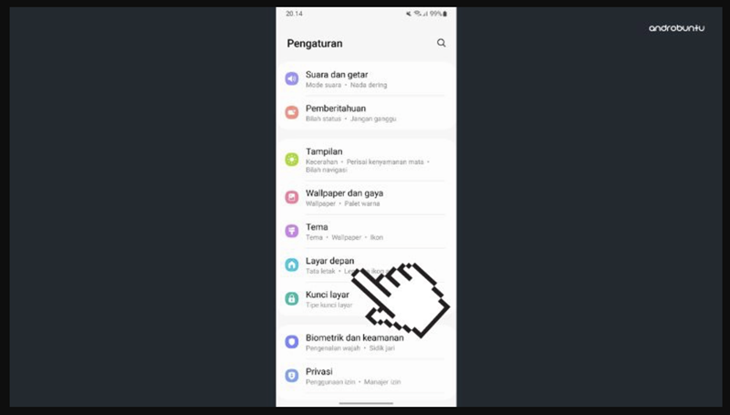 Aktifkan Fitur Hanya Layar Depan