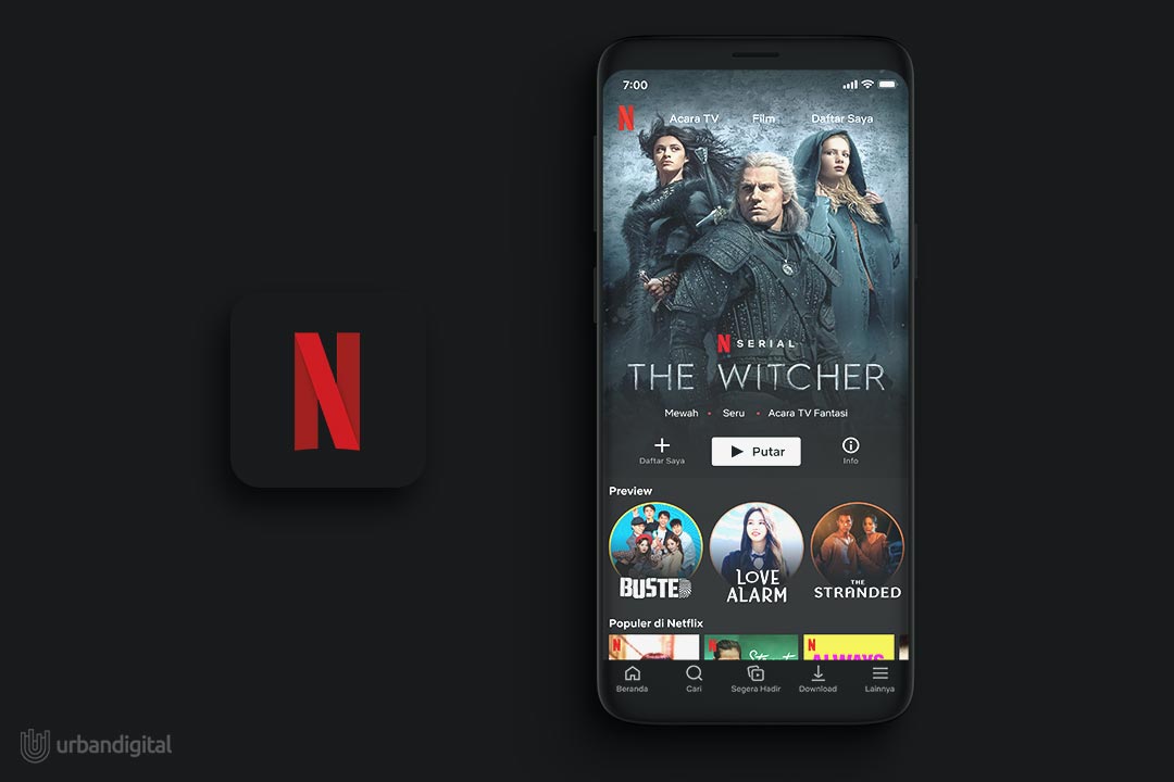 aplikasi netflix indonesia di smartphone