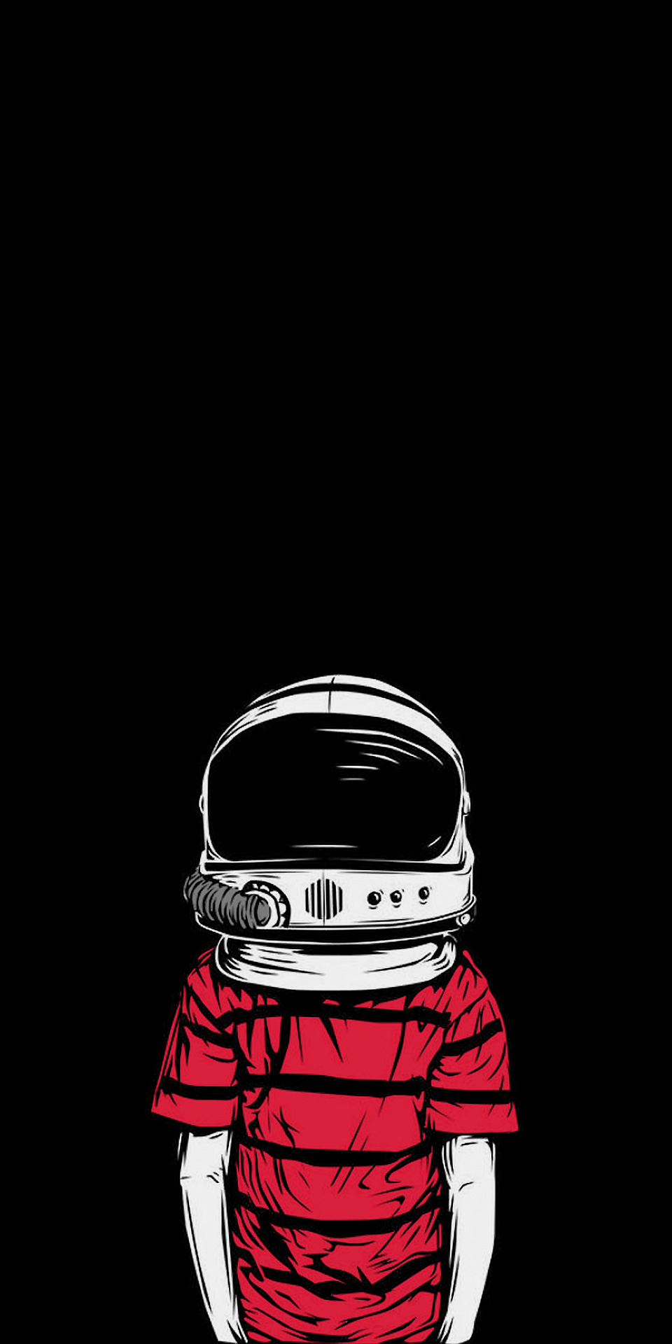 wallpaper astronot amoled smartphone