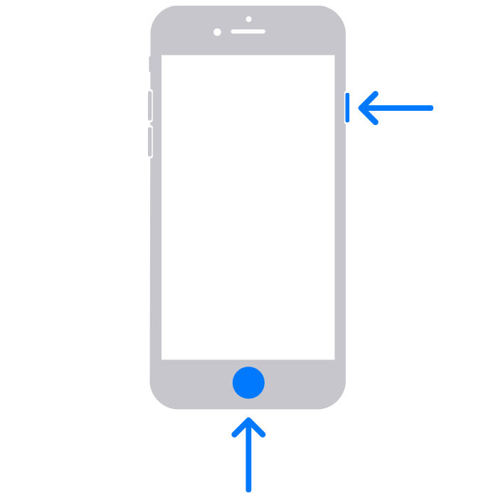 gambar cara screenshot iphone dengan touch id