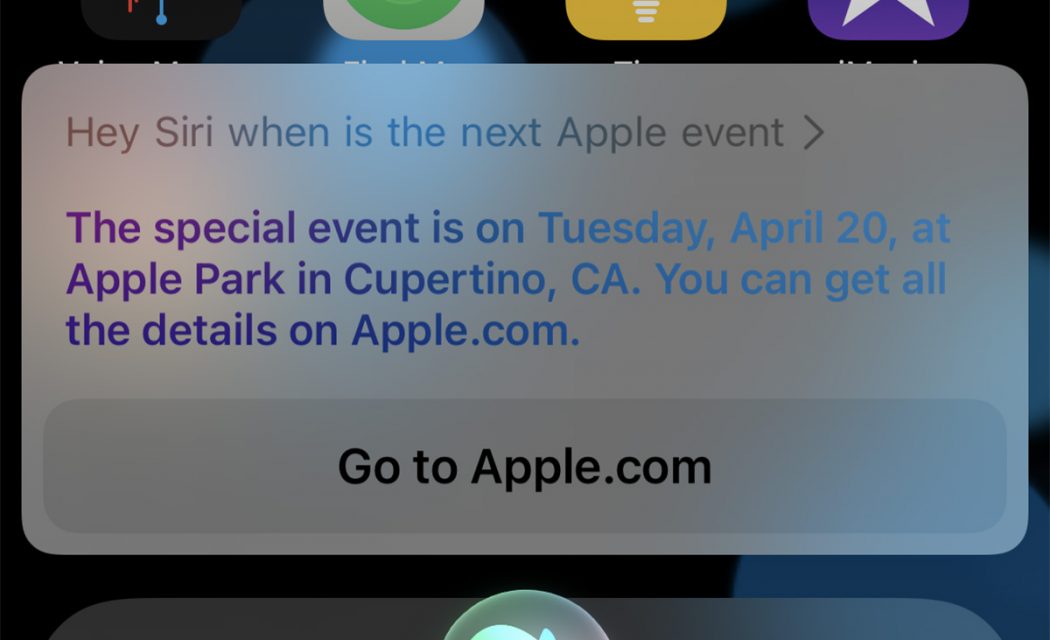 Apple event April 2021 Siri