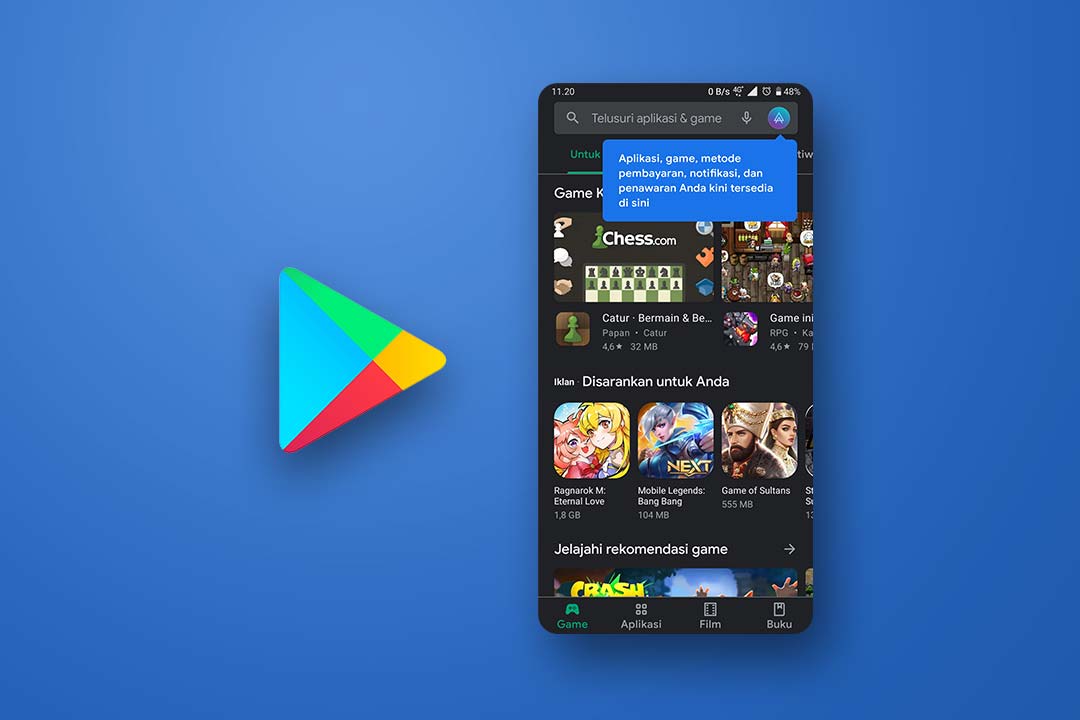 tampilan baru play store