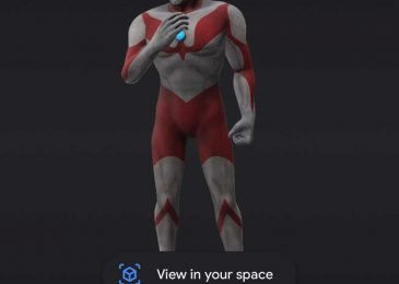 Tekan tombol view untuk lihat versi AR dari Google Search